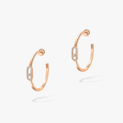 [✨Rose💎]CREOLES MOVE UNO PM DIAMOND EARRINGS