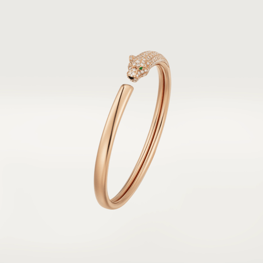 [Rose Jewelry]PANTHERE ROSE GOLD DIAMOND OPEN BRACELET