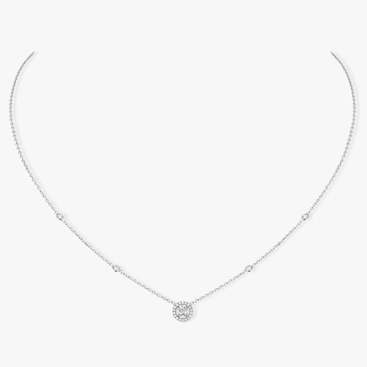 [✨Rose💎]Diamond Necklace 0,20ct Brilliant Shape Joy