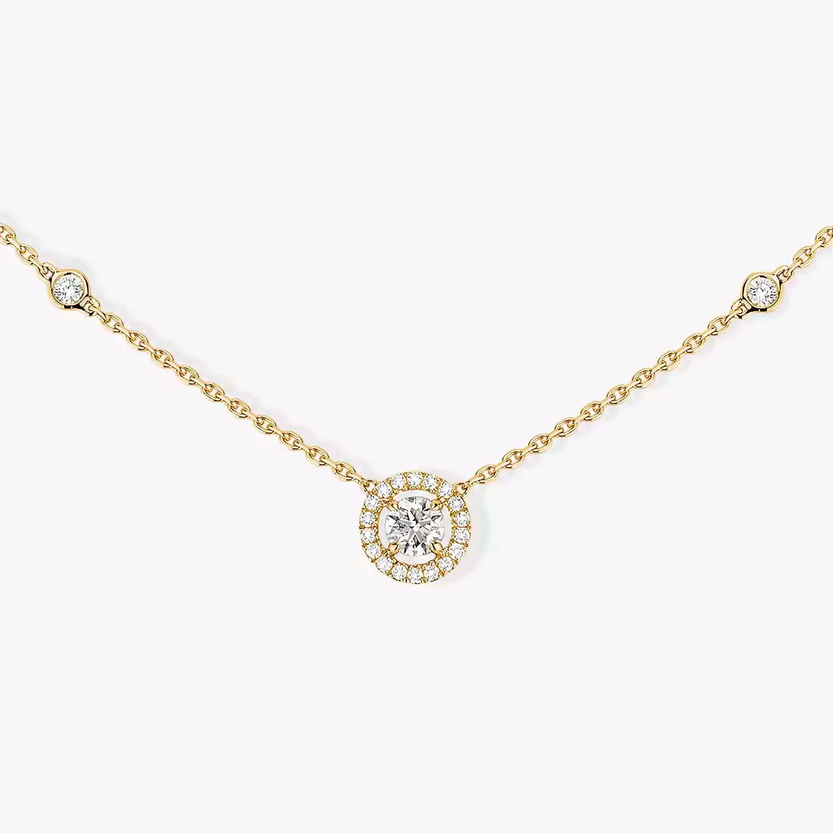 [✨Rose💎]Diamond Necklace 0,20ct Brilliant Shape Joy