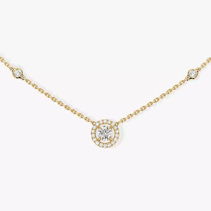 [✨Rose💎]Diamond Necklace 0,20ct Brilliant Shape Joy