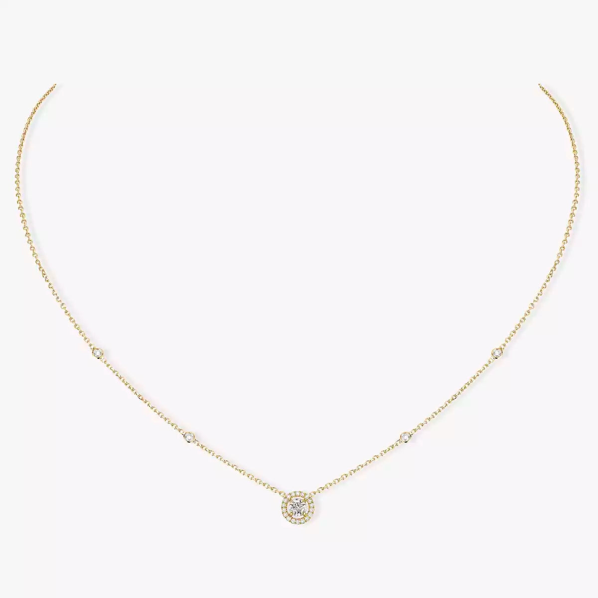 [✨Rose💎]Diamond Necklace 0,20ct Brilliant Shape Joy