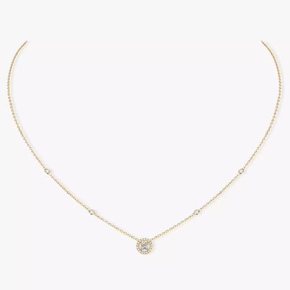 [✨Rose💎]Diamond Necklace 0,20ct Brilliant Shape Joy