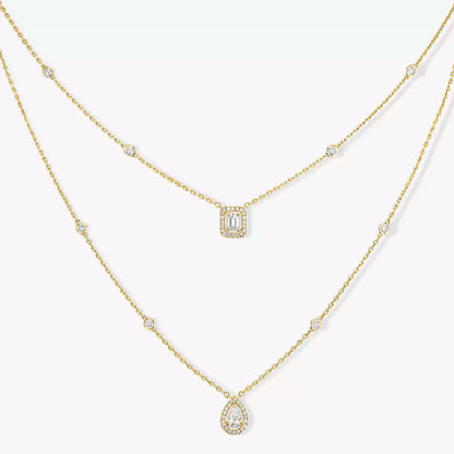 [✨Rose💎]Diamond Necklace My Twin 2 Rows