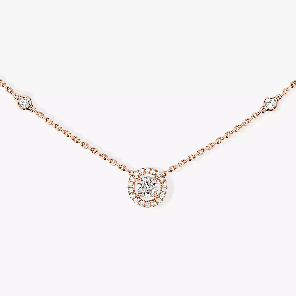 [✨Rose💎]Diamond Necklace 0,20ct Brilliant Shape Joy