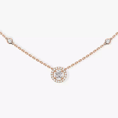 [✨Rose💎]Diamond Necklace 0,20ct Brilliant Shape Joy