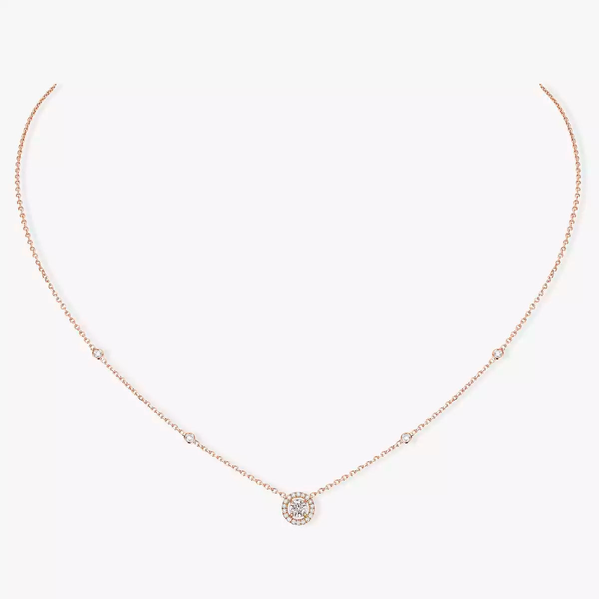[✨Rose💎]Diamond Necklace 0,20ct Brilliant Shape Joy