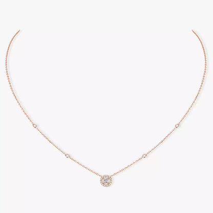[✨Rose💎]Diamond Necklace 0,20ct Brilliant Shape Joy