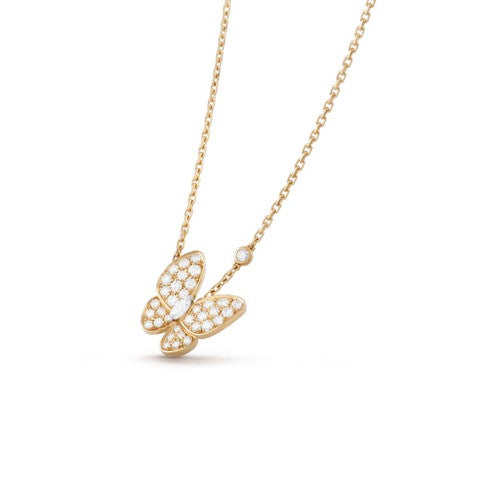 [💎ROSE💎]BUTTERFLY DIAMOND NECKLACE