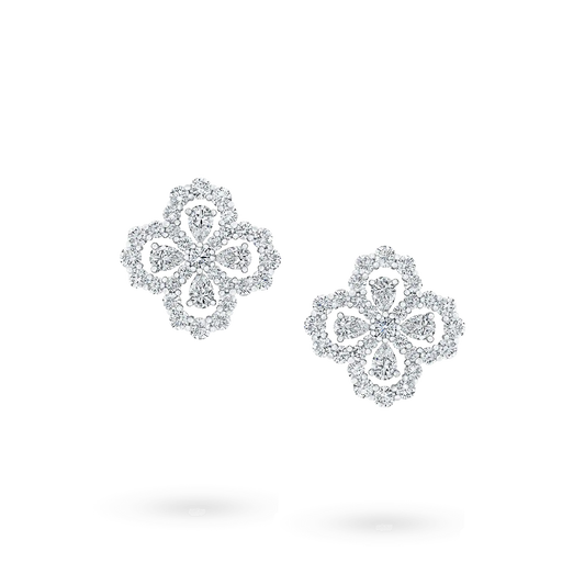 [Rose Tomorrow]LOOP EARRINGS FULL MOTIF DIAMOND 16MM