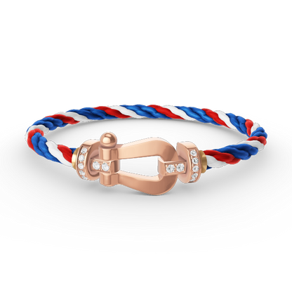 [Rose Tomorrow]FORCE LARGE HORSESHOE HALF DIAMOND BRACELET ROSE GOLD