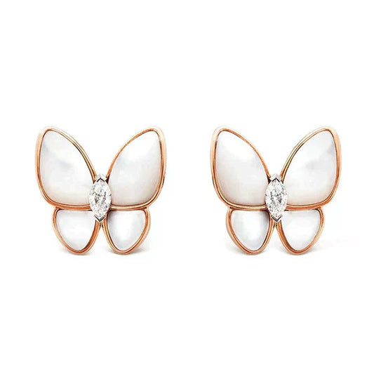 [💎ROSE💎]BUTTERFLY MOP DIAMOND EARRINGS