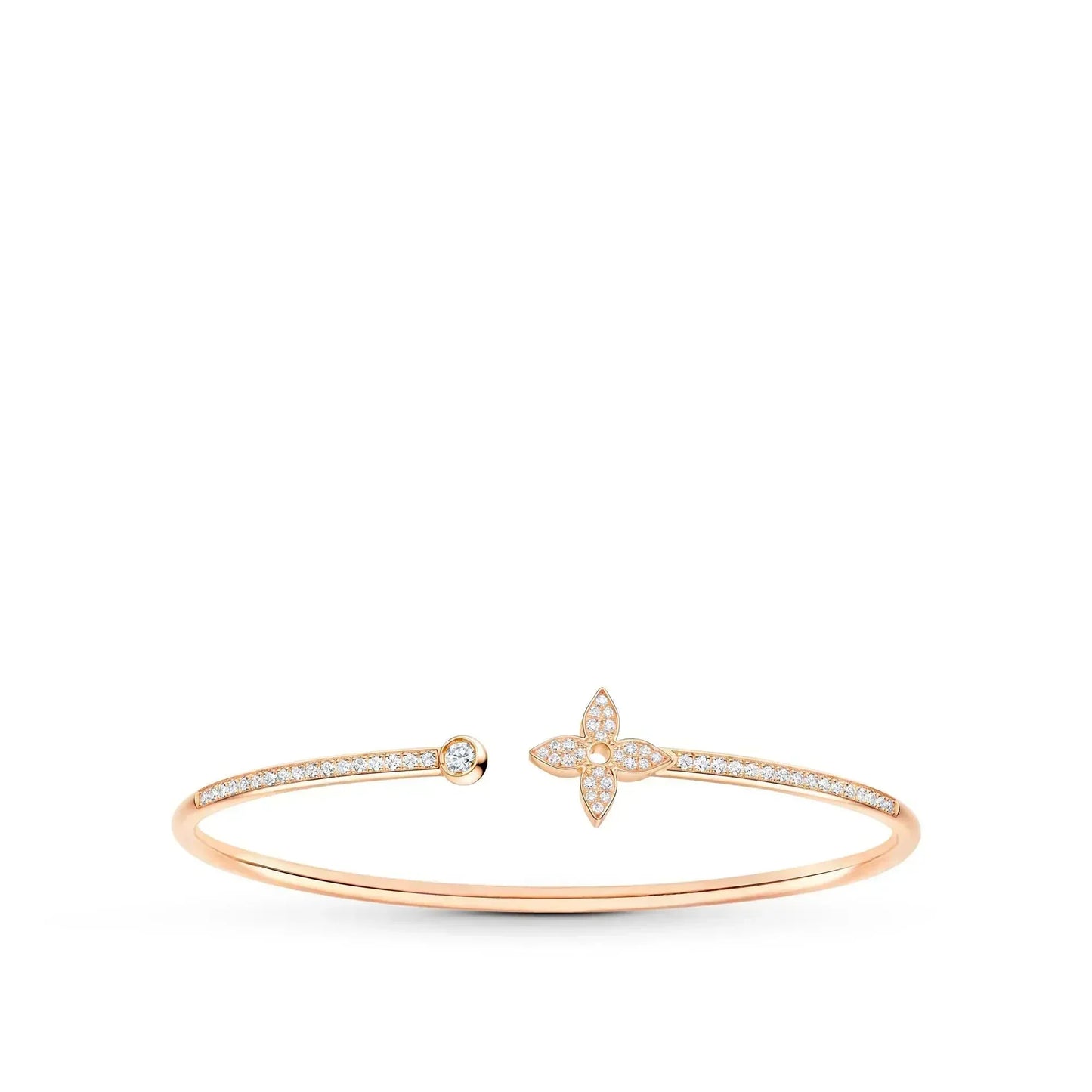 [Rose Tomorrow]IDYLLE PINK GOLD OPEN BRACELET DIAMOND PAVED