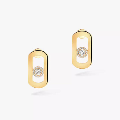 [✨Rose💎]So Move Diamond Earrings in Yellow Gold
