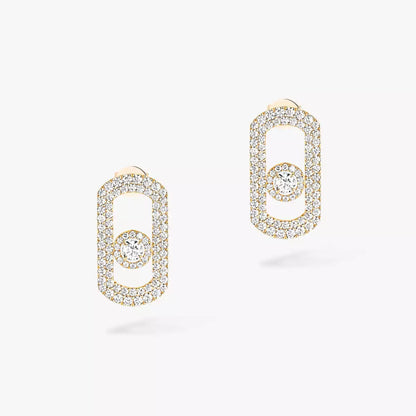 [✨Rose💎]So Move Pave_-Set Diamond Earrings in Silver
