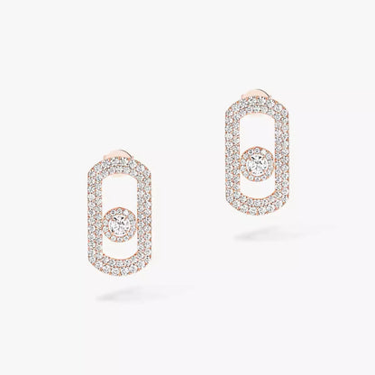 [✨Rose💎]So Move Pave_-Set Diamond Earrings in Silver