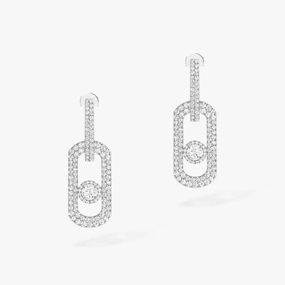 [✨Rose💎]So Move XL Pave_-Set Diamond Pendant Earrings