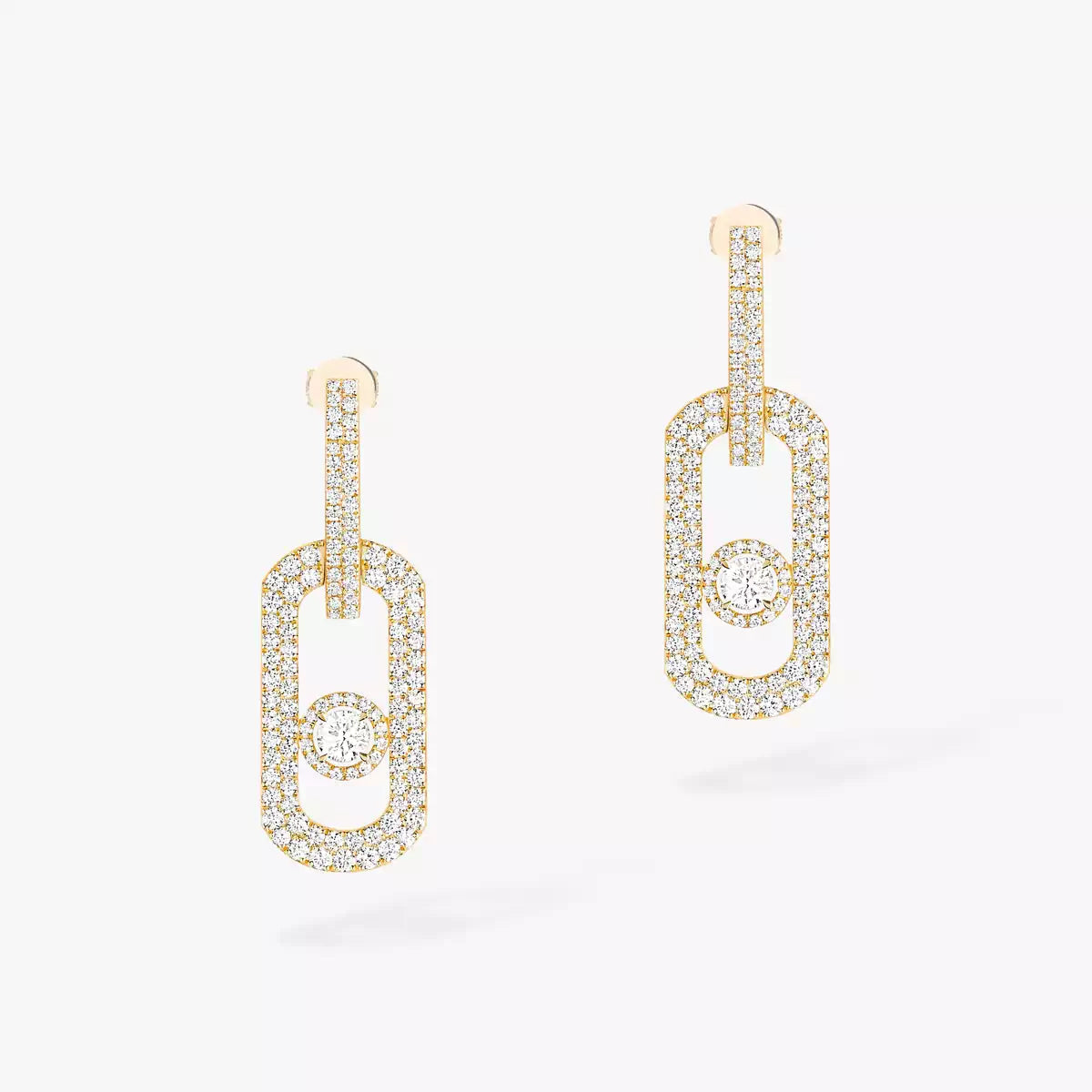 [✨Rose💎]So Move XL Pave_-Set Diamond Pendant Earrings