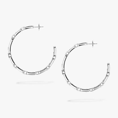 [[✨Rose💎]Move Link Diamond Hoop Earrings
