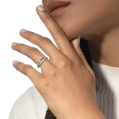 [✨Rose💎]Move Uno Diamond Ring in Gold