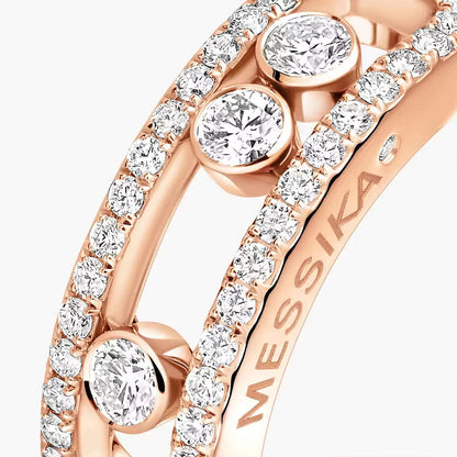 [✨Rose💎] Move Gold Diamond Pave_ Ring
