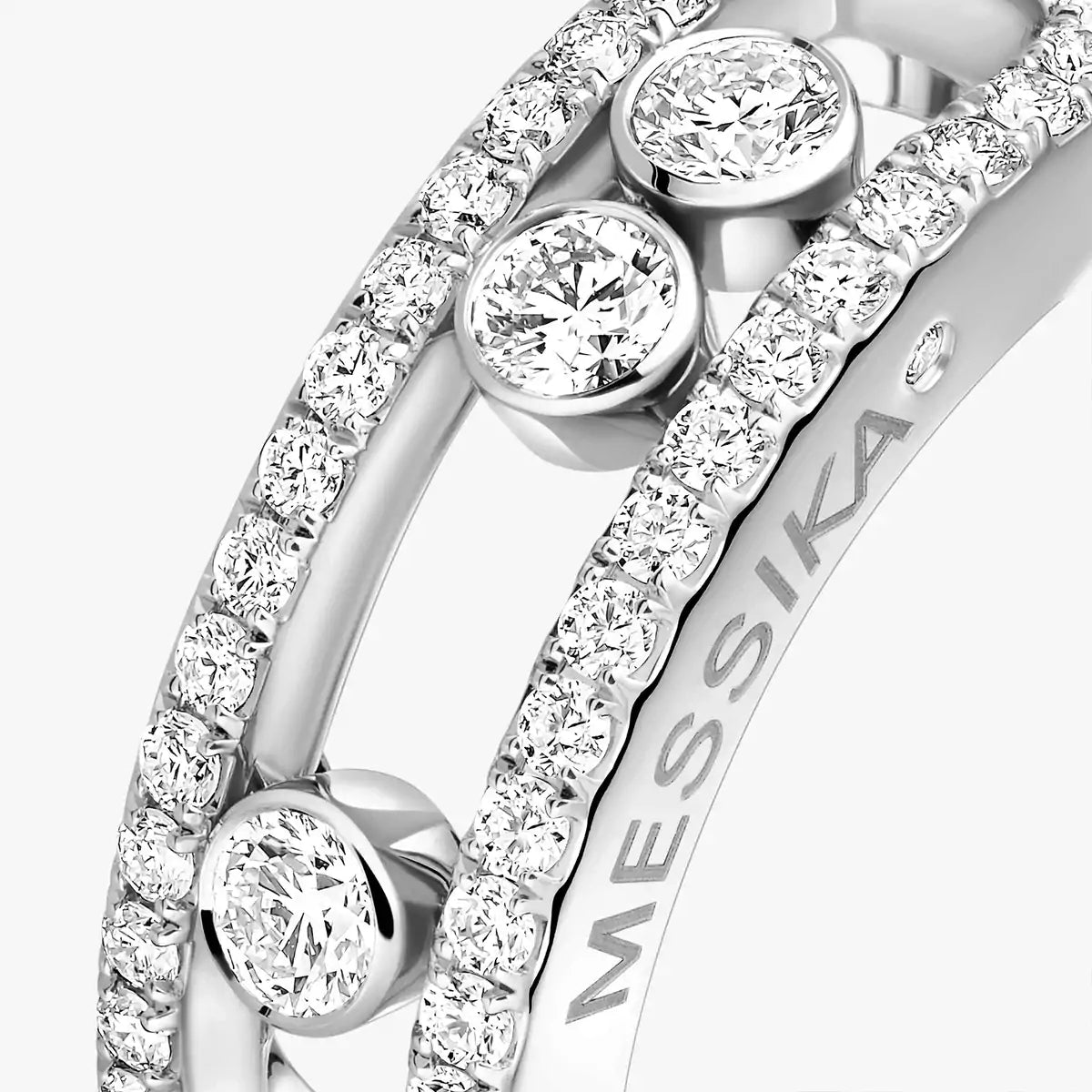 [✨Rose💎] Move Gold Diamond Pave_ Ring