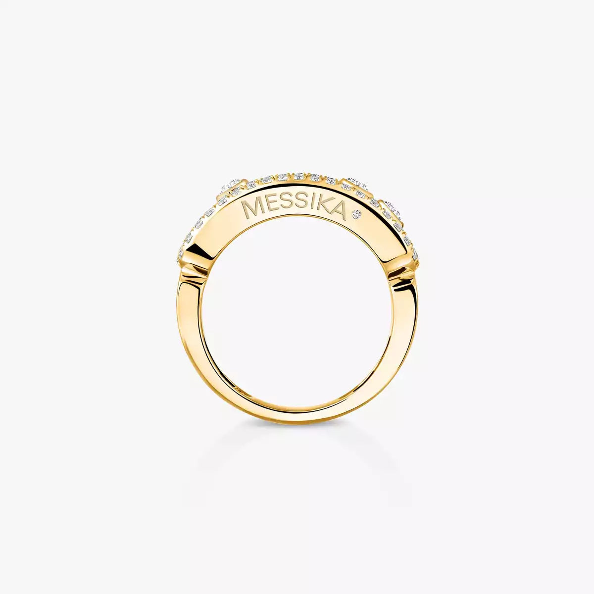 [✨Rose💎] Move Gold Diamond Pave_ Ring