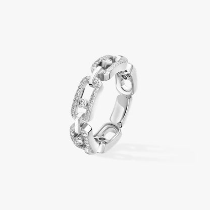 [✨Rose💎]Move Link Pave_-Set Diamond Ring in Gold