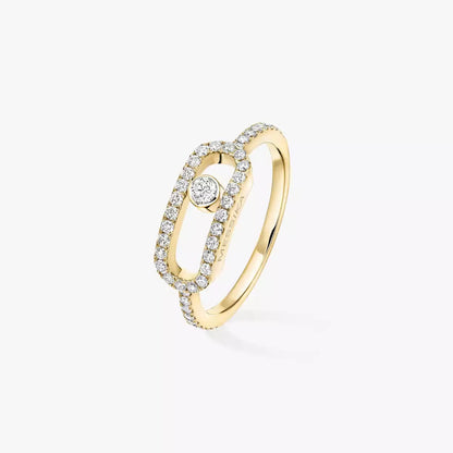 [✨Rose💎]Move Uno Diamond Ring in Gold