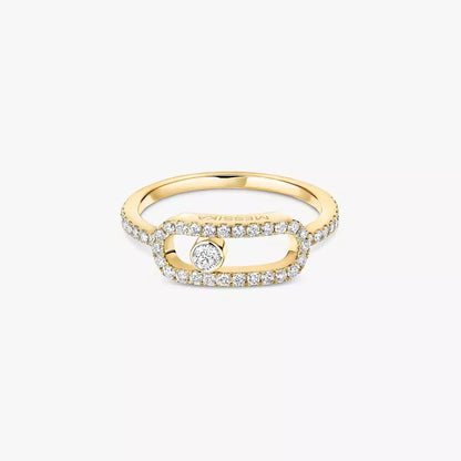 [✨Rose💎]Move Uno Diamond Ring in Gold