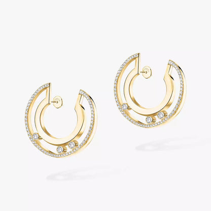 [✨Rose💎]Move Romane Small Diamond Hoop Earrings