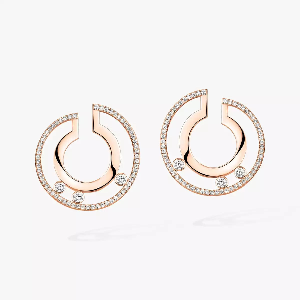 [✨Rose💎]Move Romane Small Diamond Hoop Earrings
