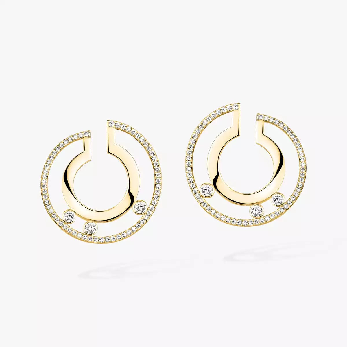 [✨Rose💎]Move Romane Small Diamond Hoop Earrings