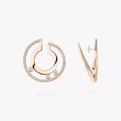 [✨Rose💎]Move Romane Small Diamond Hoop Earrings