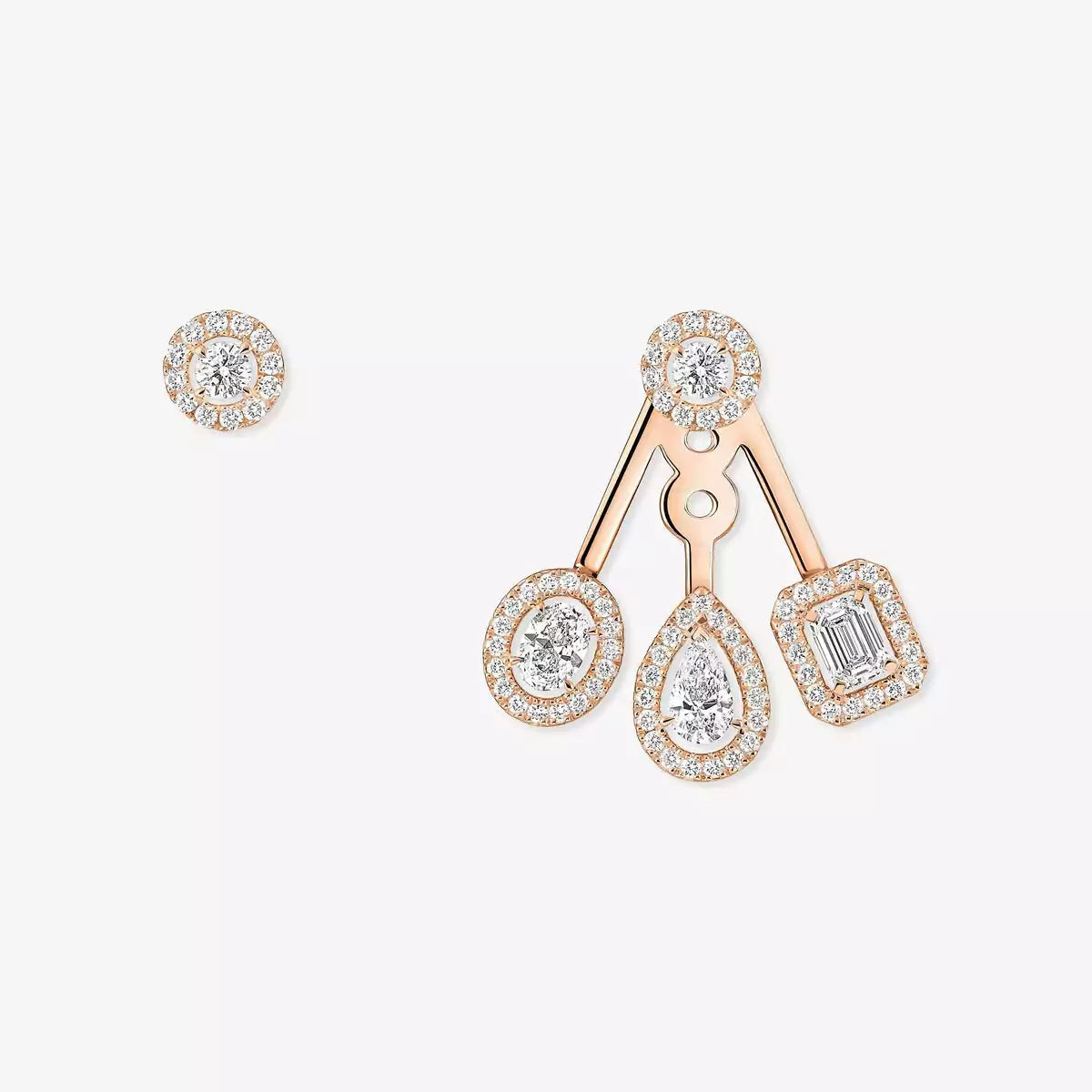 [✨Rose💎] My Twin Trio  Diamond Earrings