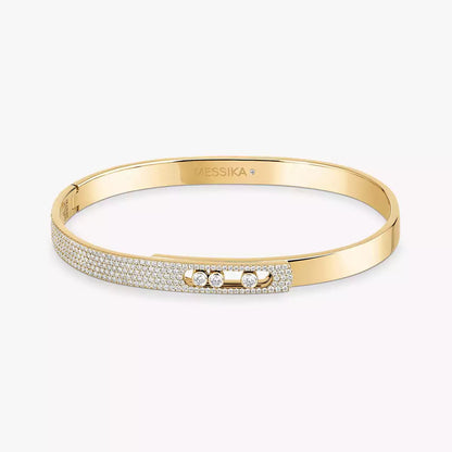 [✨Rose💎]Move Noa Rose Gold Pave Diamond Bangle Bracelet