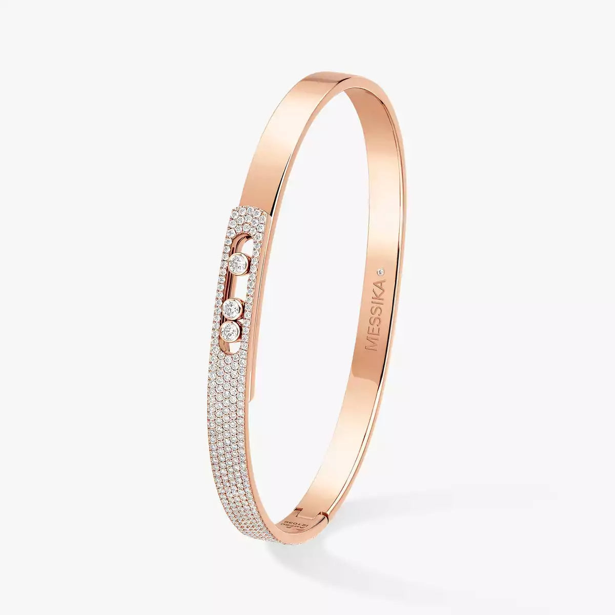 [✨Rose💎]Move Noa Rose Gold Pave Diamond Bangle Bracelet