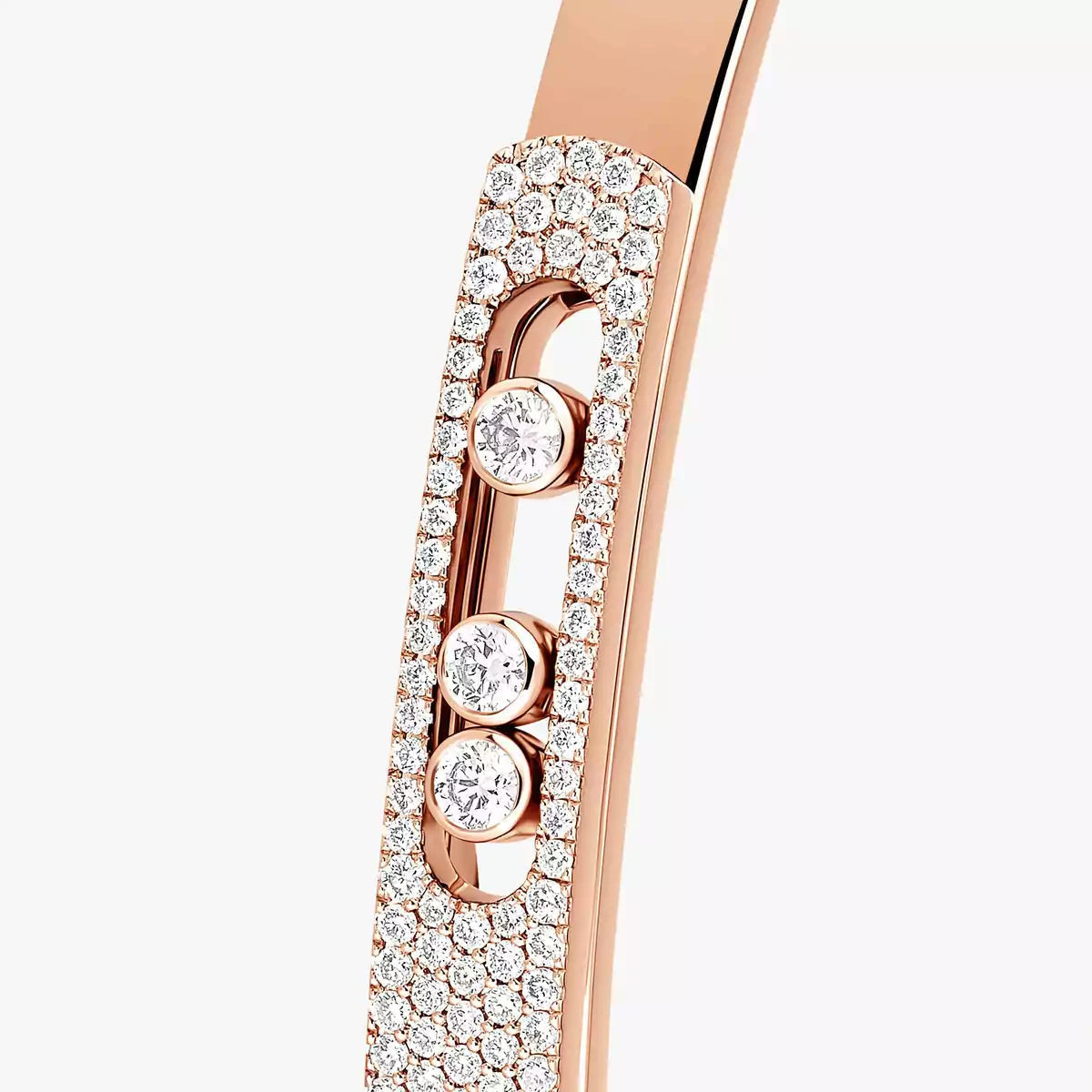 [✨Rose💎]Move Noa Rose Gold Pave Diamond Bangle Bracelet