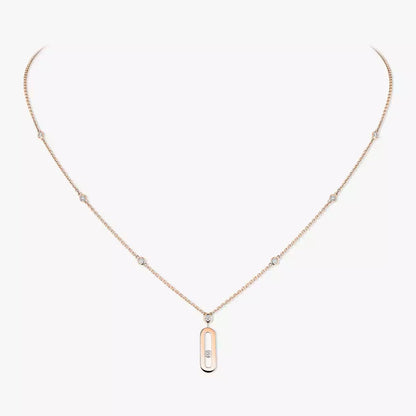 [✨Rose💎] Move Uno Gold Diamond Long Necklace