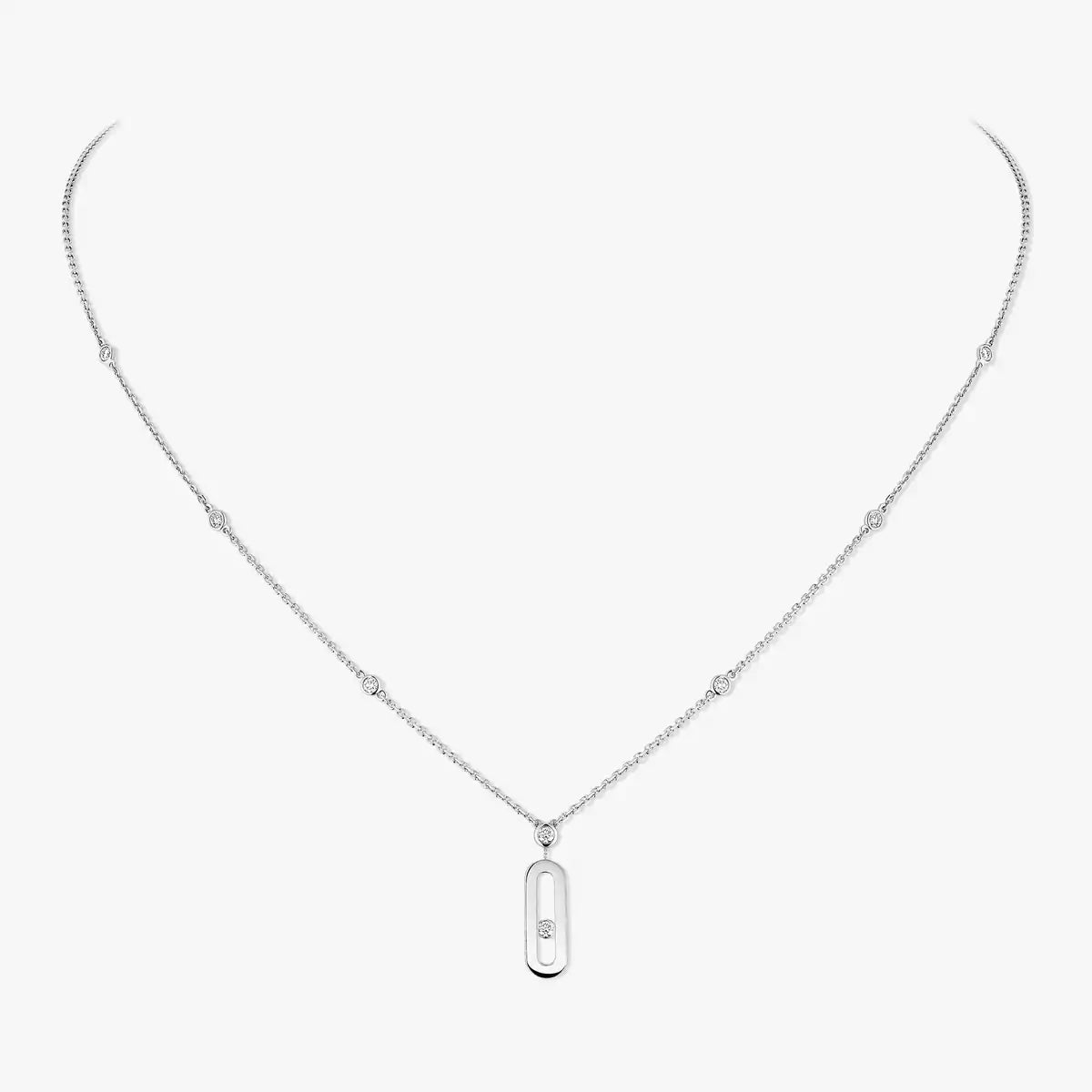 [✨Rose💎] Move Uno Gold Diamond Long Necklace