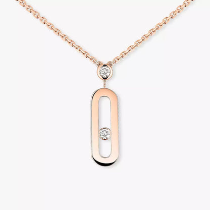 [✨Rose💎] Move Uno Gold Diamond Long Necklace