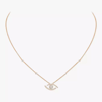 [✨Rose💎]Pave_ Diamond Necklace Lucky Eye