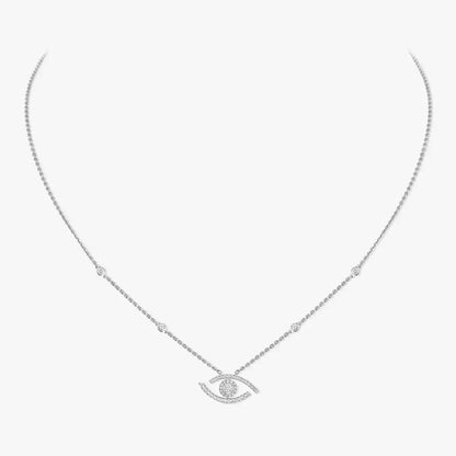 [✨Rose💎]Pave_ Diamond Necklace Lucky Eye