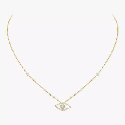 [✨Rose💎]Pave_ Diamond Necklace Lucky Eye