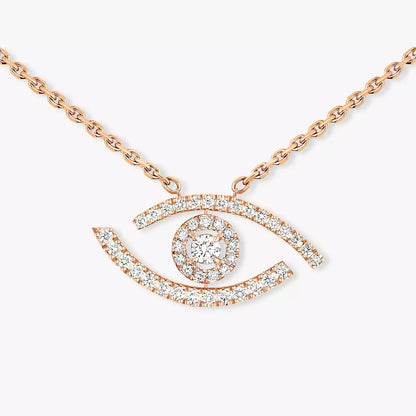 [✨Rose💎]Pave_ Diamond Necklace Lucky Eye