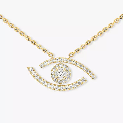 [✨Rose💎]Pave_ Diamond Necklace Lucky Eye