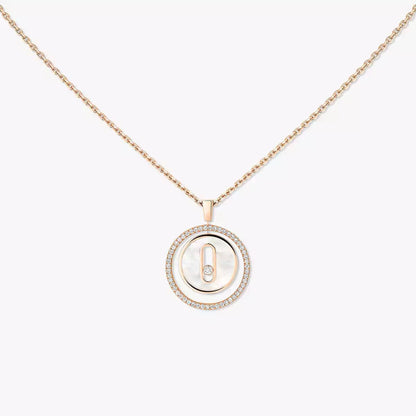 [✨Rose💎]Lucky Move Diamond Necklace in Rose Gold and White Mother-of-Pearl
