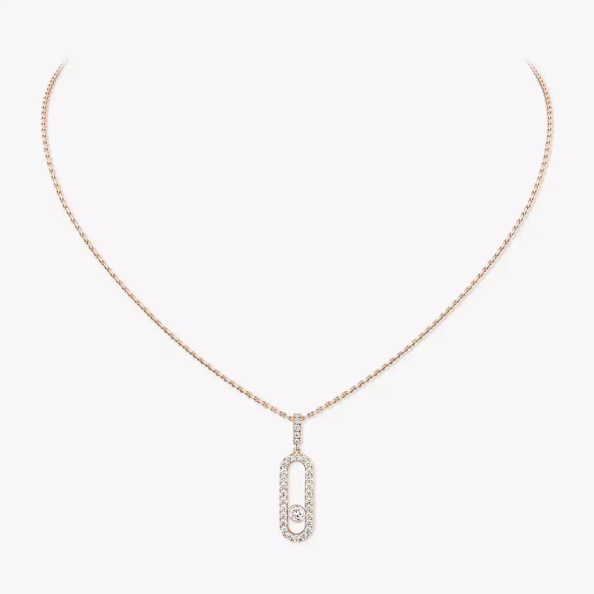 [✨Rose💎]Move Uno Diamond Necklace in Rose Gold
