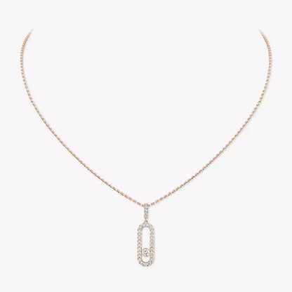 [✨Rose💎]Move Uno Diamond Necklace in Rose Gold