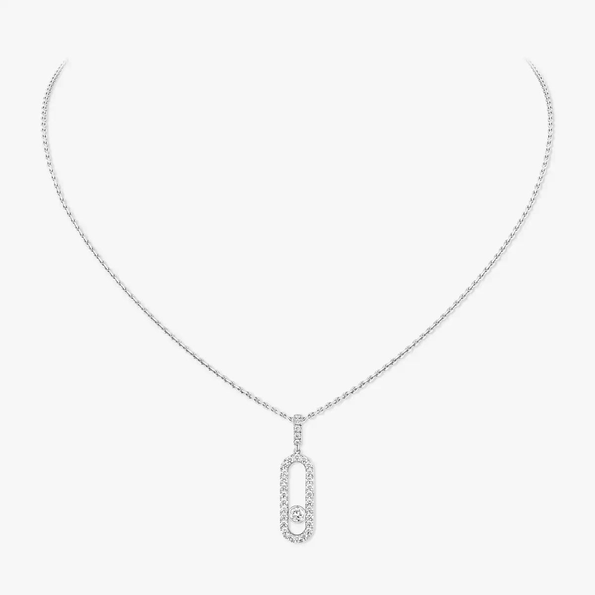 [✨Rose💎]Move Uno Diamond Necklace in Rose Gold